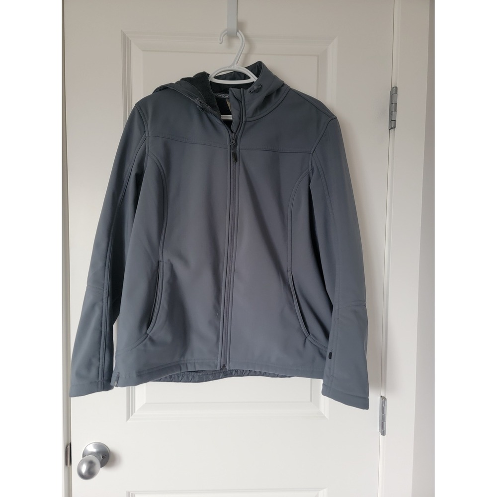 Women's Windriver Gray Hooded Softshell Winter Jacket
